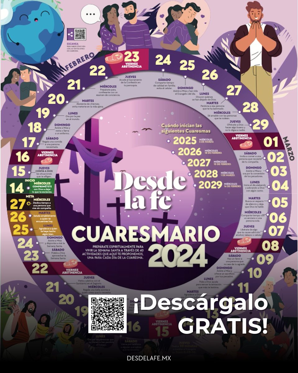 ¡40 acciones para los 40 días de #Cuaresma! ✝️🛐
¿Aceptas el reto del Cuaresmario 2024? Descárgalo completamente gratis aquí. 👉 bitly.ws/3d956