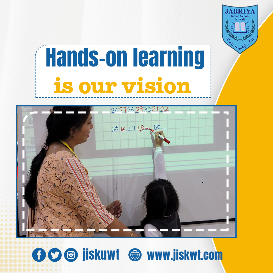 At JIS School, we believe in hands-on learning. Our curriculum emphasizes practical applications of knowledge, enabling students to connect classroom concepts with real-world scenarios.

Jabriya Indian School
25340836
#jabriya_indian_school #EducationChoice #jabriyaschool #kuwait