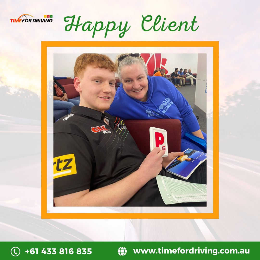Timefordriving's tweet photo. 𝗛𝗮𝗽𝗽𝘆 𝗰𝗹𝗶𝗲𝗻𝘁𝘀 😊, 𝗛𝗮𝗽𝗽𝘆 𝗱𝗿𝗶𝘃𝗲𝘀!📷 
Discover the joy of confident driving with Time for Driving.  

BOOK NOW: https://t.co/qg6mUgOrsh
Call NOW: +61 433 816 835

#TimeForDriving #MasterTheRoad #drivingtest #drivingschool #clienttestimonial #happyclient https://t.co/yjI40gZnZA