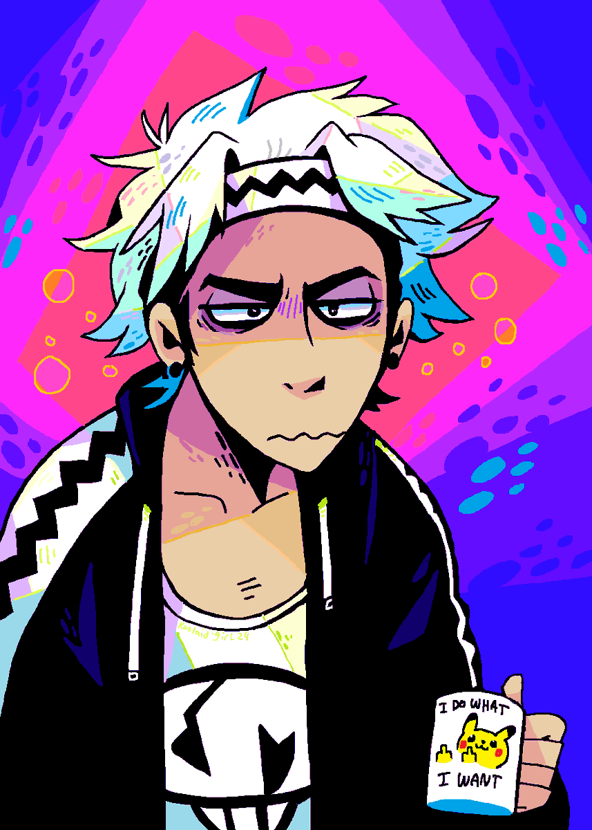 Koolaid_Girl23's tweet photo. I decided it was time to update my og pfp guzma drawing. 2016->2024 https://t.co/a8HEdV3F2b