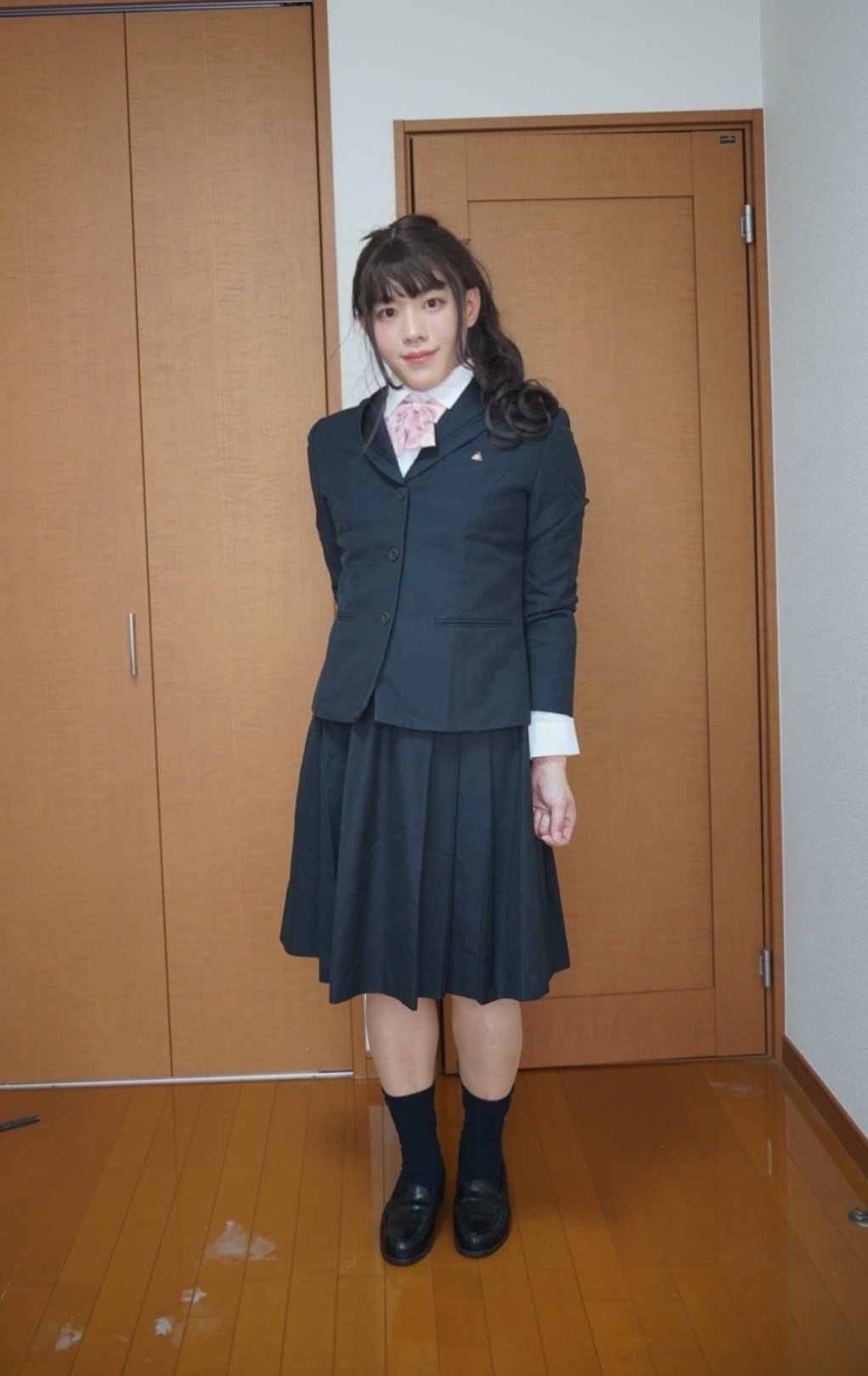 強制女装 スカート 外出 