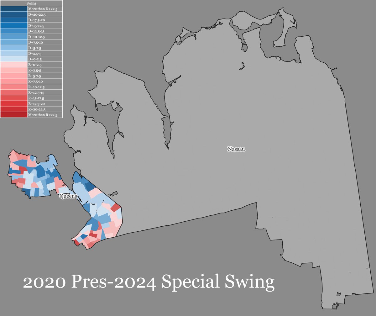 _fat_ugly_rat_'s tweet image. With Queens appearing to be nearly finished Suozzi is improving on Biden's margins in most of Queens