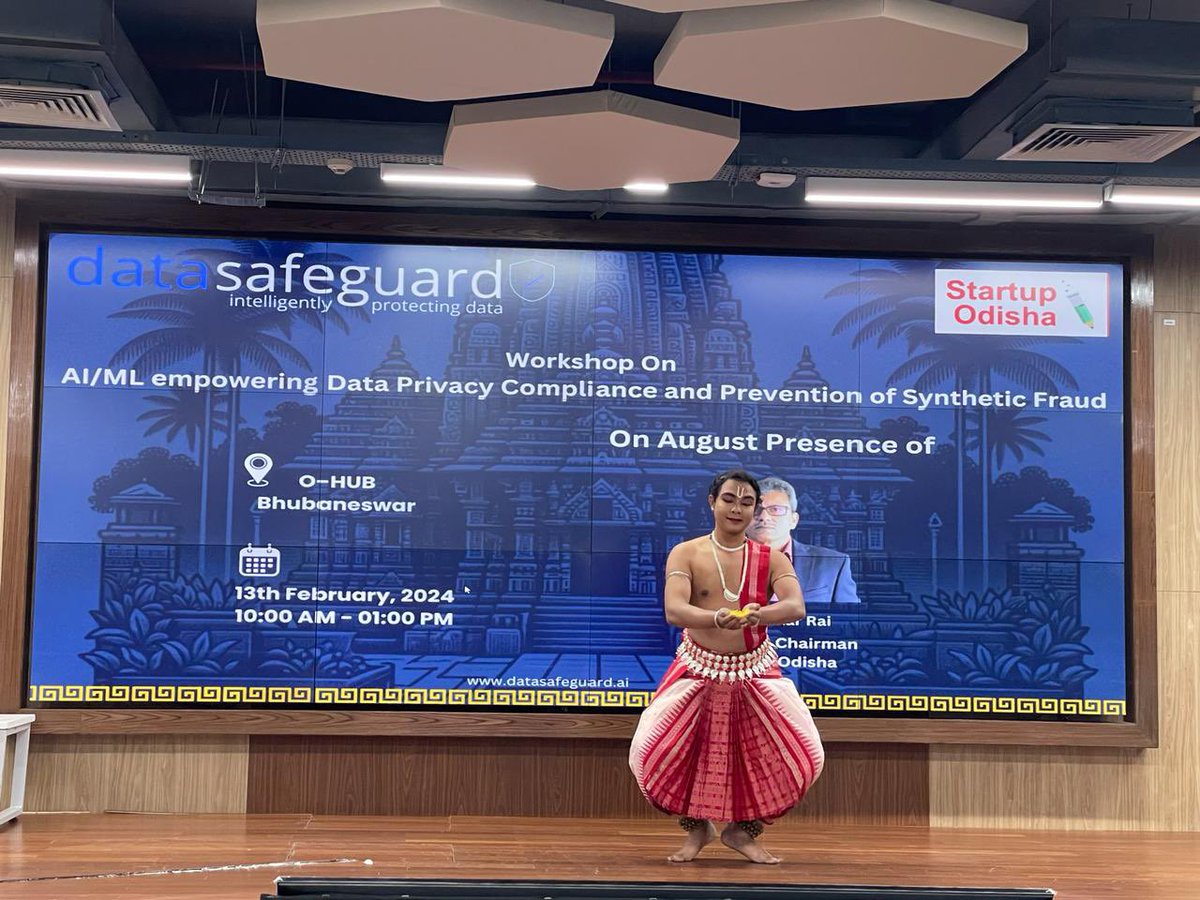 Thank you 🙏 for gracing our <a href="/Data_Safeguard/">Data Safeguard Inc.</a> Workshop with your mesmerizing Odissi performance at <a href="/startup_odisha/">Startup Odisha</a>, adding elegance and grace to our event. Your artistry captivated our audience and brought a unique cultural dimension to us.
Odissi Dancer Shri Shekhar Suman Majhi.