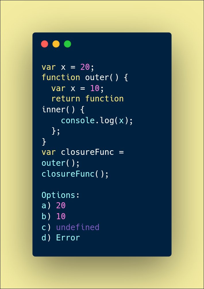 🤔What will be the output of the following code?
#javascript #interviewquestion