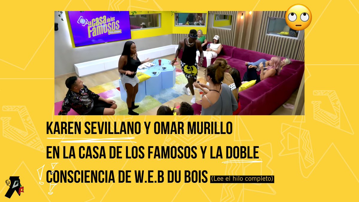 ❗️Sobre cómo en el discurso de Karen Sevillano, frente a Omar Murillo, se pueden identificar matices de la noción de Doble Consciencia de Du Bois. Y cómo el ser negrx y autorreconocerse como tal NO es lo mismo 🤝🏿

Abrimos hilo ⬇️

1/9

#QGP #QueridaGentePrieta