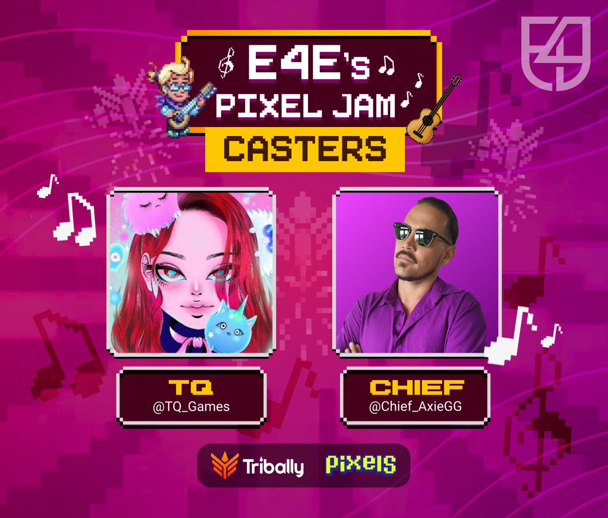 e4e_gg's tweet photo. ๐ขใ E4E's #PixelJam Casters ใ๐
With an amazing concert comes fabulous casters! ๐ค ! Please give a warm welcome to your hosts for this party, @Chief_Axiegg and @TQ_Games! ๐ฅณ
๐
February 16th, 13:00 UTC
๐บ Watch live: E4E Twitch https://t.co/suiI31RL40