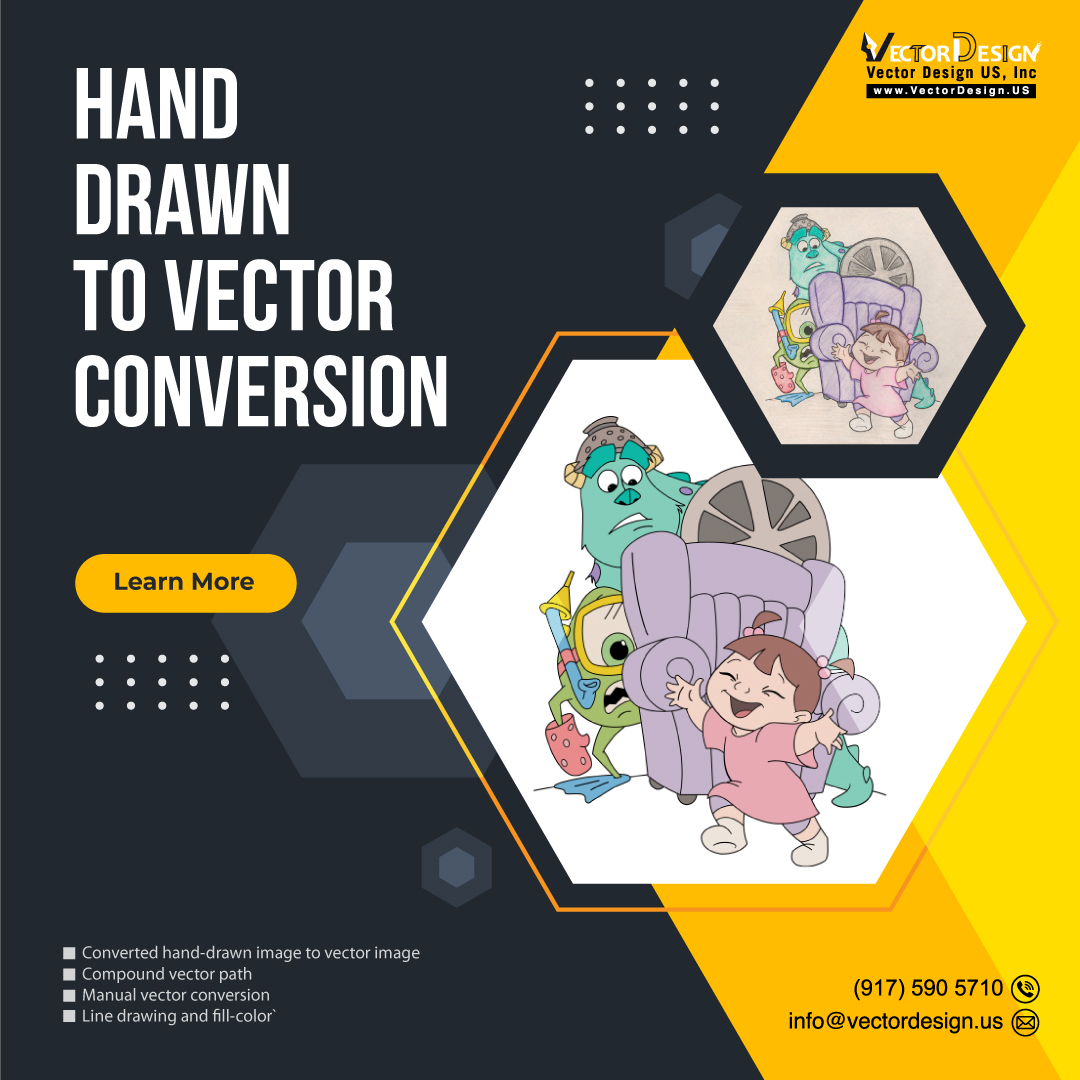 Elevate your art with Hand-Drawn to Vector Conversion! ✨🖌️ Transform your hand-drawn masterpieces into digital wonders. Embrace the precision of digital art! #VectorConversion #DigitalArt