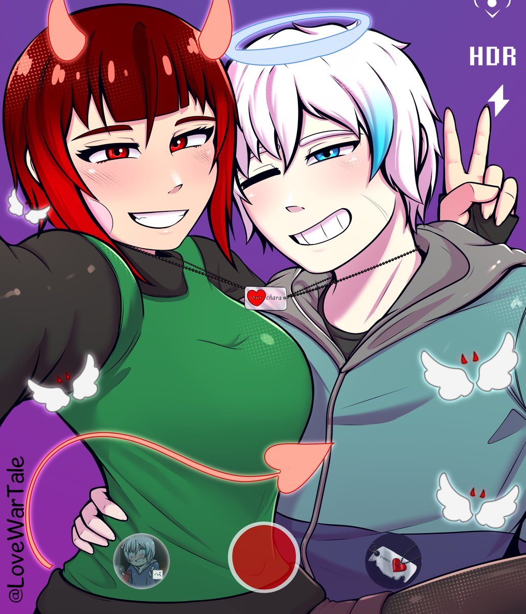 LoveWarTale's tweet photo. uno de nuestros dibujos favoritos hechos por Trax-y en su historia, inspira esta recreción como foto de perfil para San Valentín. https://t.co/Jx6pKshKDi