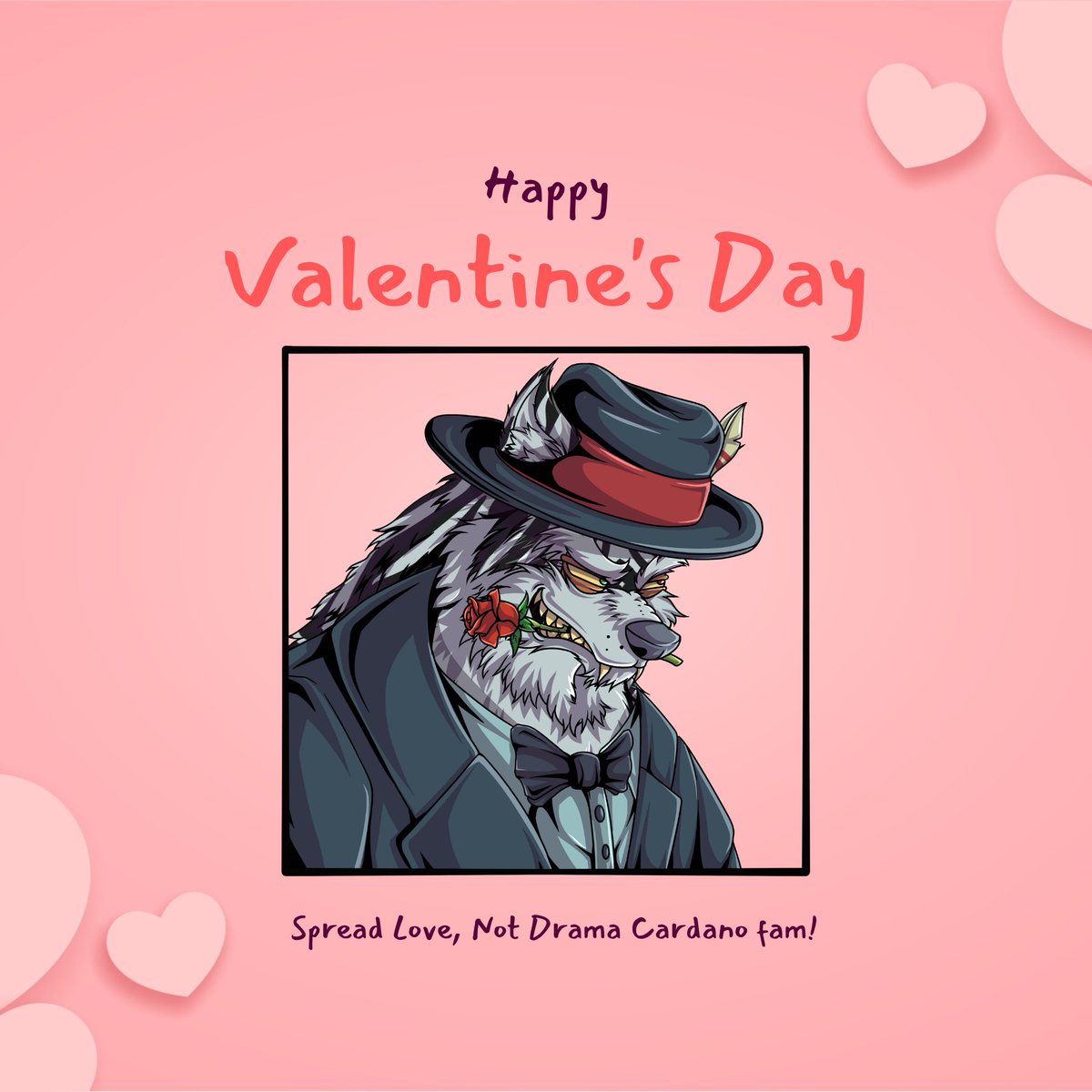 To celebrate Valentine's 💐 we are giving away 1 Wolf and 1 Lycan NFTs! 🎉 Follow the steps below:

1️⃣ Like + Repost
2️⃣ Follow us and <a href="/XFORGEStudio/">XFORGE.studio ⚒️</a> 
3️⃣ Tag your degen frens

Spread Love, Not Drama Cardano fam! 💖