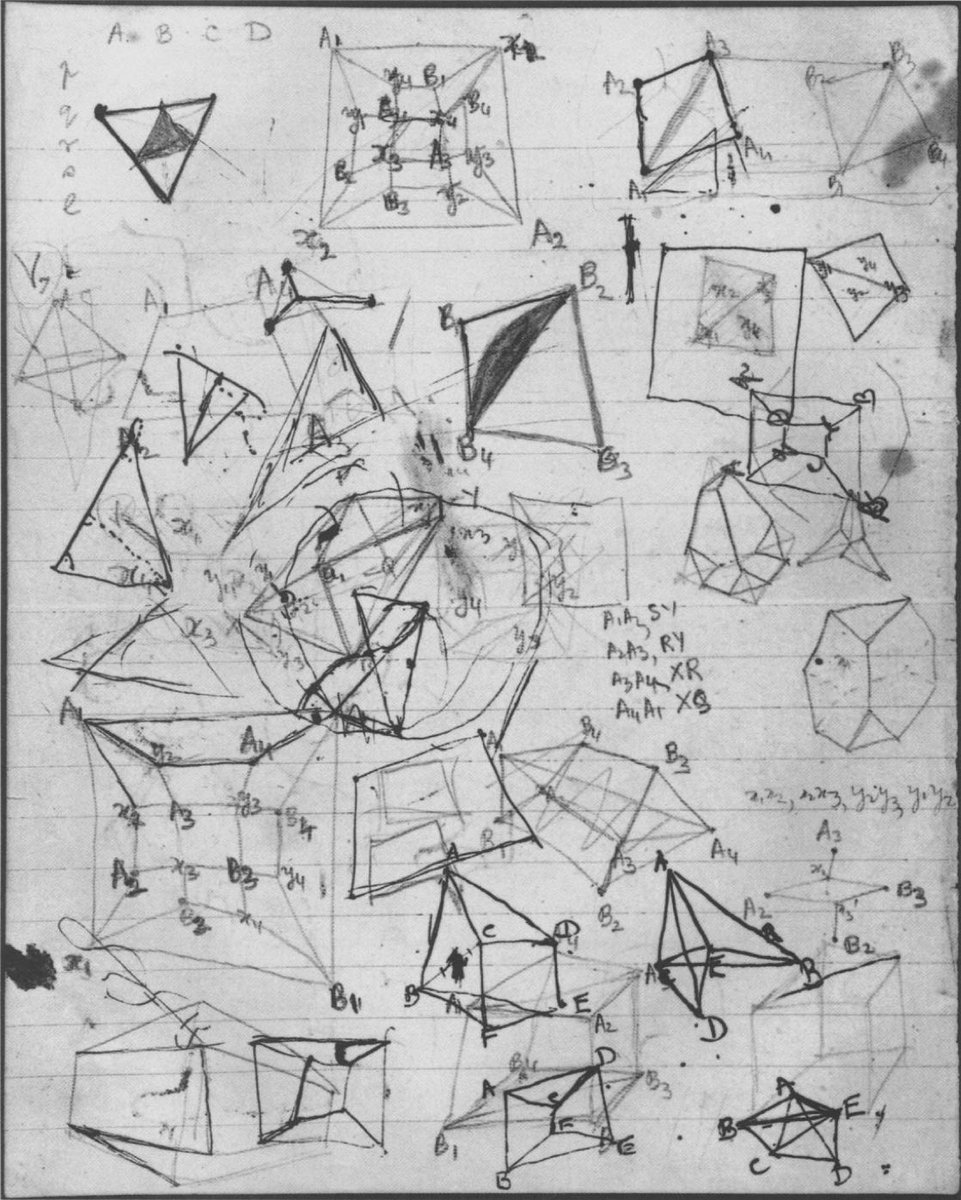 PhysInHistory's tweet image. Paul Dirac&apos;s geometrical sketches and electrical diagrams.