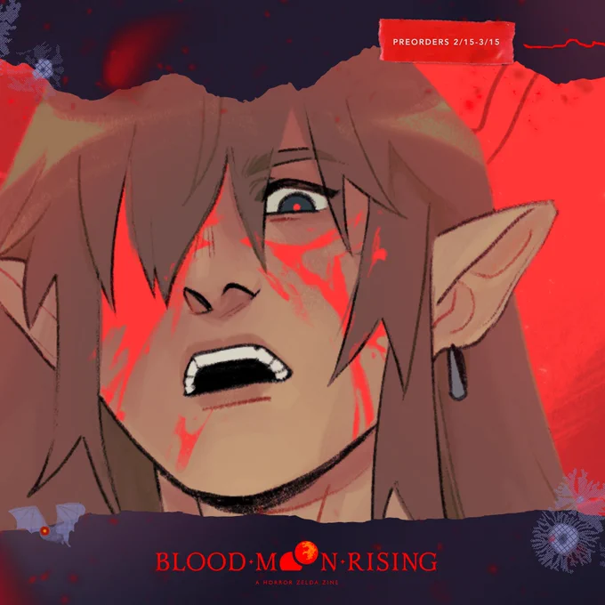  Blood Moon Rising Preview for my piece in the  charity zine! Everyone has such beautiful work, hope you have the chance to see it all~Preorders opened February 15th, you still have time to pick up a copy! 