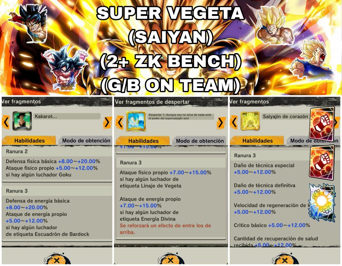 DangoLskt's tweet photo. SUPER VEGETA equipments
(Saiyan)
(Goku/Bardock on team)

#DBLegends 
#dragon https://t.co/VBY8jbXZHn