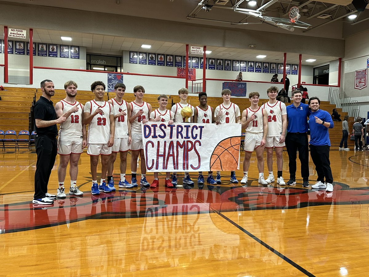 Cardinal_Hoops's tweet photo. Sabine 96 vs Hughes Springs 49

Finished it! Undefeated District 15-3A Champions🏆🫡 love these guys for so many reasons…tonight I’m grateful &amp; so happy for them! Clayne Simmons 29pts, @ColtSparks 26pts, @jaydanmc_ 19pts @hoopinsider @CoachStory7 @CoachSimmons903 
23-9 (10-0) https://t.co/4foLePpRuw