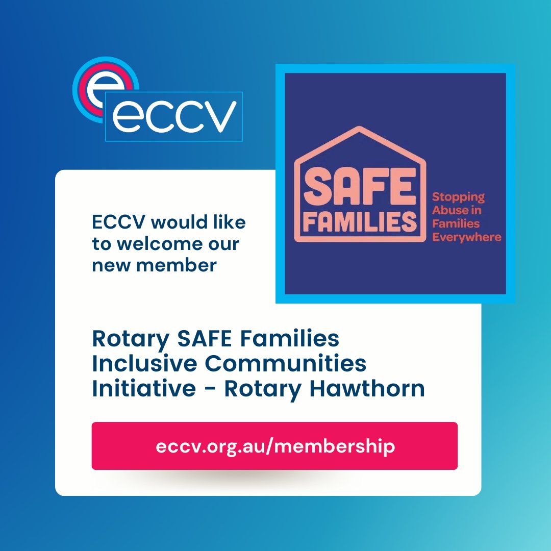 Welcome to the Rotary SAFE Families Inclusive Communities Initiative - Rotary Hawthorn. This campaign raises awareness of family abuse with resources for migrant and refugee communities. If your organisation would like to become a member of ECCV, go to: eccv.org.au/membership.