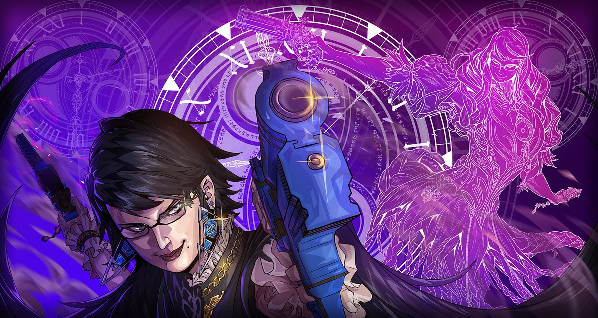 A commission for <a href="/turtleseason1/">turtleseason</a>!!! 

why must inorganic objects haunt me so much 
either way, tons of fun with this #Bayonetta piece! 

#Bayonetta3 #digitalart #illustration #fanart #artist