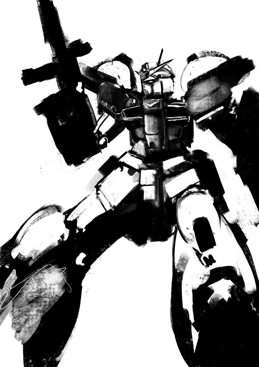 robot mecha no humans solo weapon white background v-fin  illustration images