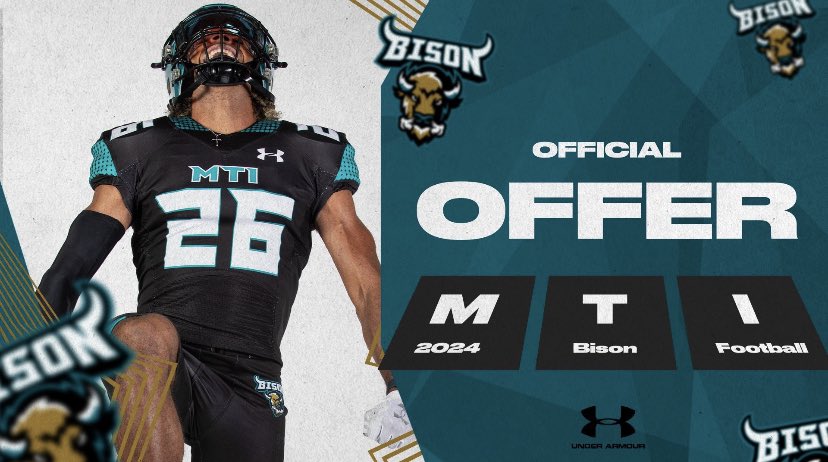 JaylanAkins's tweet photo. #AGTG Blessed to receive a offer from
MTI Junior College @MTIPrep #BisonFootball #BisonUp https://t.co/Kr1bo9K1tr