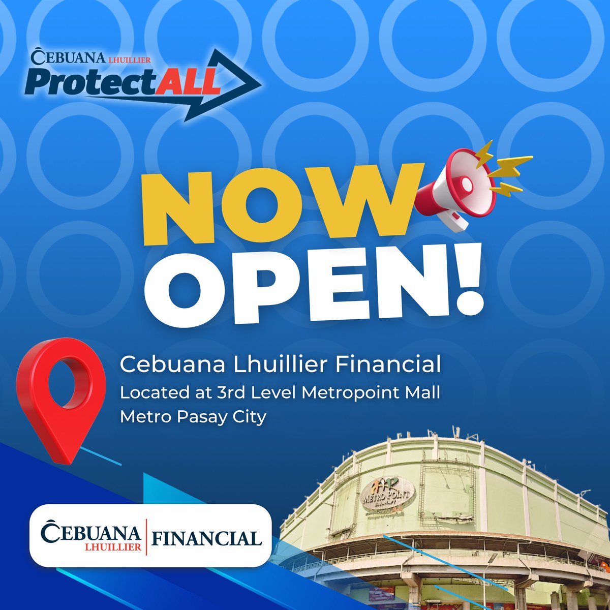 Good News, Ka-Cebuana! Open na for ALL! Cebuana Lhuillier Financial Metropoint Mall Branch Pasay City Visit na para sa hassle-free na pagprotekta sa future at pamilya! #InsuranceParaSaBayan #CebuanaLhuillier #CebuanaLhuillierInsurance #CLProtectALL