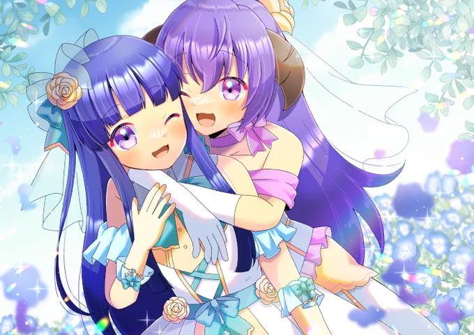 ひぐらしのなく頃にの古手梨花と羽入を描かせて頂きました!リクエスト有難うございますひぐらしのなく頃に #羽入 #古手梨花 