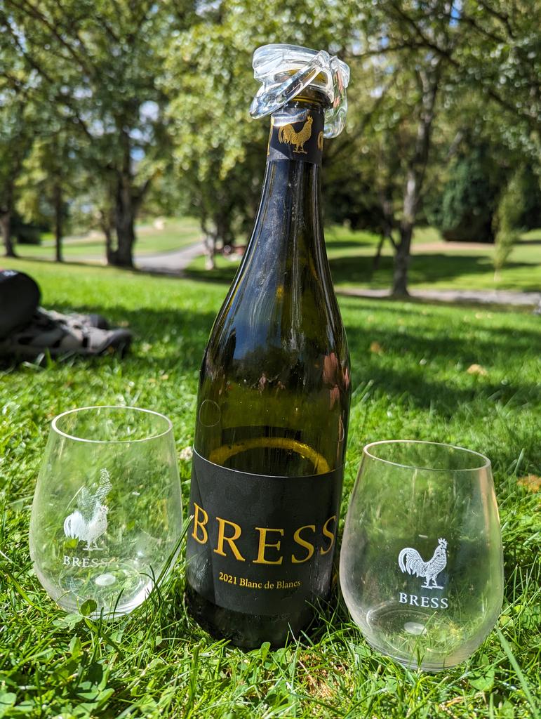Perfect accompaniment to Valentine's Day lunch in the Botanical Gardens today - thanks @bresswines for a superb Blanc de Blanc's!