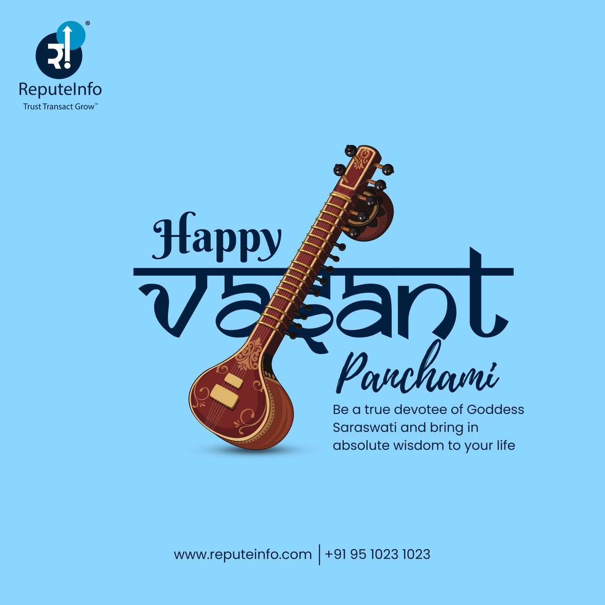 ReputeInfoApp's tweet image. Be a true devotee of Goddess Saraswati and bring in absolute wisdom to your life
#VasantPanchami #GoddessOfKnowledge #Blessings #studey #MSME #B2B #business #b2bbusniess #binarysphere #reputeinfo #creditanddebtmgt #b2bapp #cashflow #DelayedPayment #overdue #gst #paymnetfollowup