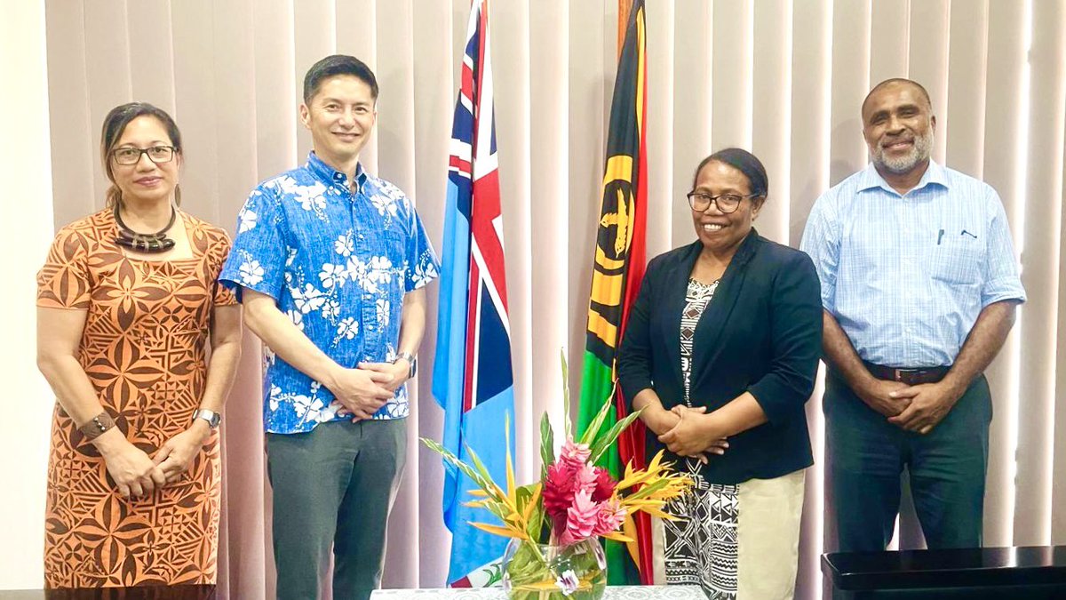 It’s always a pleasure to catch up with H.E. High Commissioner of 🇻🇺#Vanuatu to Fiji, Mme. Viran Brown. Thank you for your insights about #ICPD30 #CPD57 #SIDS4 #2050Strategy etc!🙏🏻 Vanuatu is also the current Chair of #Pacific Small Island Developing States #PSIDS in New York.