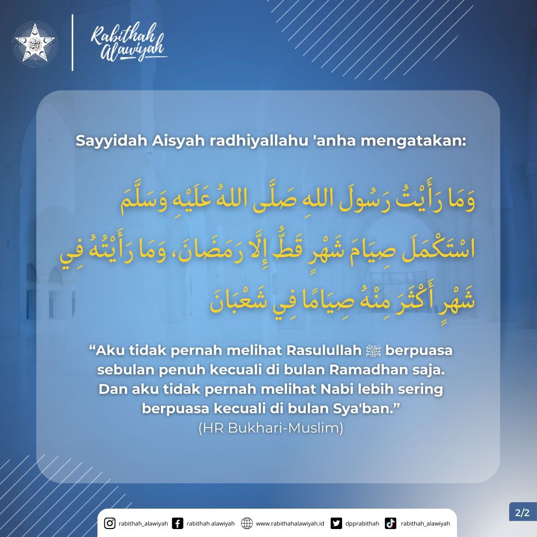 dpprabithah's tweet image. Puasa Bulan Sya'ban
@dpprabithah 

#rabithahalawiyah #syaban