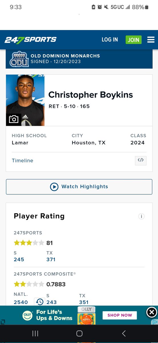 Glory Fitness (@hardcorespin) on Twitter photo Congratulations, @boykins2312 👏🏾 <a href="/ODUFootball/">ODU Football</a> 2024 committed DB
3 🌟 Student-athlete <a href="/247Sports/">247Sports</a>
247sports.com/Player/Christo…
<a href="/On3sports/">On3</a> @On3Recruits <a href="/LamarTexansFB/">LamarTexansFootball</a> <a href="/RecruitLamar/">Recruit Lamar</a> <a href="/coachmlindsey/">Michael Lindsey</a> <a href="/dctf/">Dave Campbell's — TexasFootball.com</a> <a href="/Texan_Live/">Dave Campbell’s Texan Live - Texanlive.com</a> <a href="/ihss_houston/">Houston Inside High School Sports</a> <a href="/HoustonChronHS/">Houston Chronicle High School Sports</a> <a href="/HTownHSS/">H-Town High School Sports</a> <a href="/byfelite7v7/">BYFELITE7v7</a> <a href="/Perroni247/">Brian Perroni</a> Congratulations, @boykins2312 👏🏾 <a href="/ODUFootball/">ODU Football</a> 2024 committed DB
3 🌟 Student-athlete <a href="/247Sports/">247Sports</a>
247sports.com/Player/Christo…
<a href="/On3sports/">On3</a> @On3Recruits <a href="/LamarTexansFB/">LamarTexansFootball</a> <a href="/RecruitLamar/">Recruit Lamar</a> <a href="/coachmlindsey/">Michael Lindsey</a> <a href="/dctf/">Dave Campbell's — TexasFootball.com</a> <a href="/Texan_Live/">Dave Campbell’s Texan Live - Texanlive.com</a> <a href="/ihss_houston/">Houston Inside High School Sports</a> <a href="/HoustonChronHS/">Houston Chronicle High School Sports</a> <a href="/HTownHSS/">H-Town High School Sports</a> <a href="/byfelite7v7/">BYFELITE7v7</a> <a href="/Perroni247/">Brian Perroni</a>
