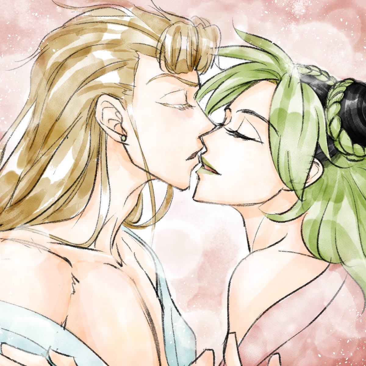 VayadhammaComic's tweet image. Happy Valentine's Day Giolyne! #Giolyne #GiornoxJolyne #JoJosBizzareAdventure #valentinesday2024 #ValentinesDay