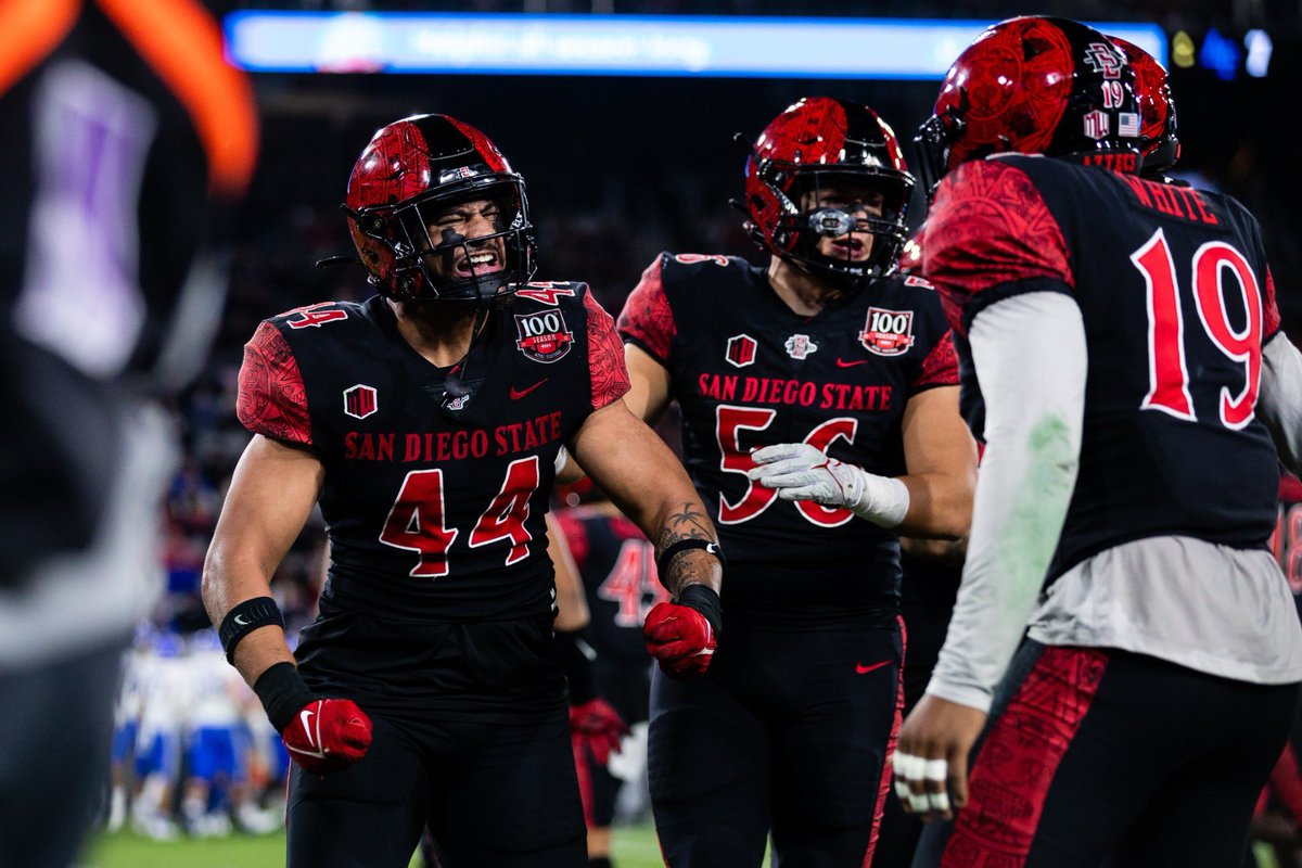 I’m extremely blessed to receive an offer from San Diego state University @AztecFB!! Thank you to coach @RobAurich and the rest of the coaching staff for believing in me!!. #GoAztecs 🔴⚫️ @BrandonHuffman @_Vc_209 @PGregorian @RDIUnite @MCHSFootball