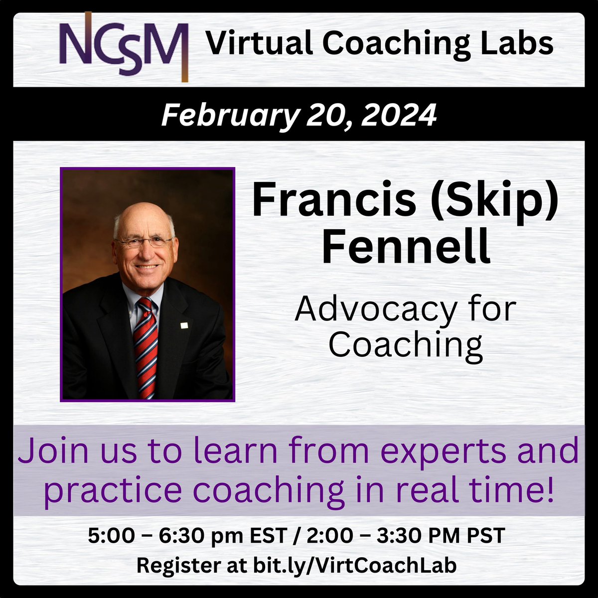NCSM: Leadership in Mathematics Education (@mathedleaders) on Twitter photo 🤗 Happening 2/20! Don’t miss NCSM’s last Virtual Coaching Lab of the series with <a href="/SkipFennell/">F. (Skip) Fennell</a>! He will focus on advocacy for coaching.
Enhance your coaching skills and practice in real time.
Register today at bit.ly/VirtCoachLab
#NCSMBOLD 🤗 Happening 2/20! Don’t miss NCSM’s last Virtual Coaching Lab of the series with <a href="/SkipFennell/">F. (Skip) Fennell</a>! He will focus on advocacy for coaching.
Enhance your coaching skills and practice in real time.
Register today at bit.ly/VirtCoachLab
#NCSMBOLD