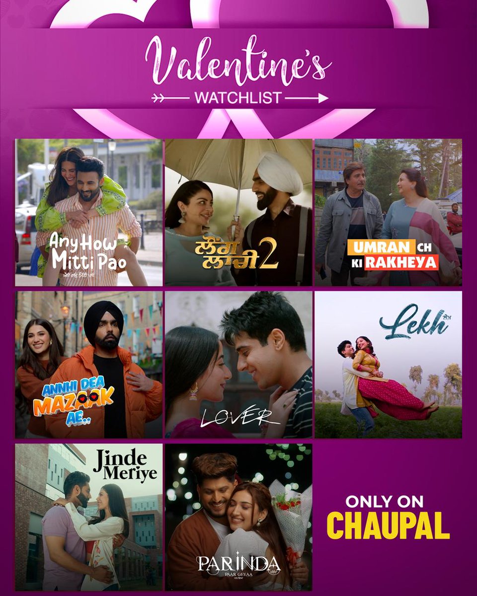 ChaupalApp's tweet image. Ik gal si kehni,
Hun dil ch ni rehni,
Pyaar hai tuhade naal!
So let’s watch &apos;Valentine Week Specials&apos; only on Chaupal.

#LatestonOtt #Chaupal #Valentineweek #StreamLove