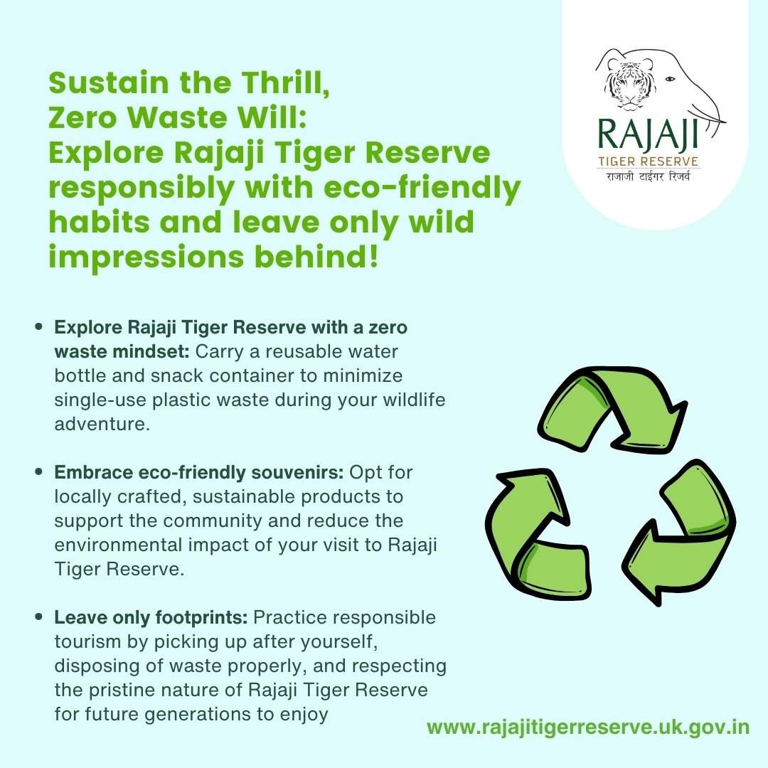 #Zero-wasteApproachInTourism #rajajitigerreserve