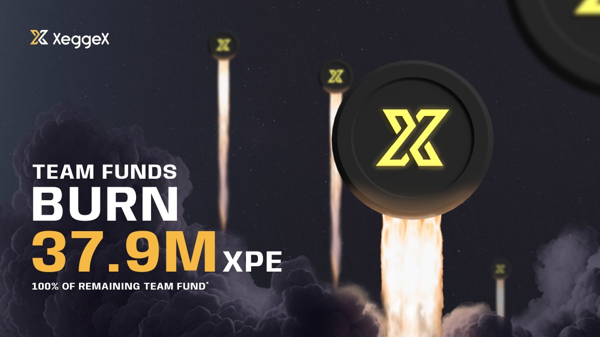 Big News XeggeX Community, In a groundbreaking move, we're burning 100% of our team's XPE token allocation to ensure fairness and transparency in our ecosystem. This unprecedented step underscores our commitment to trust and long-term value for our users. 🗓️ Today 14th February