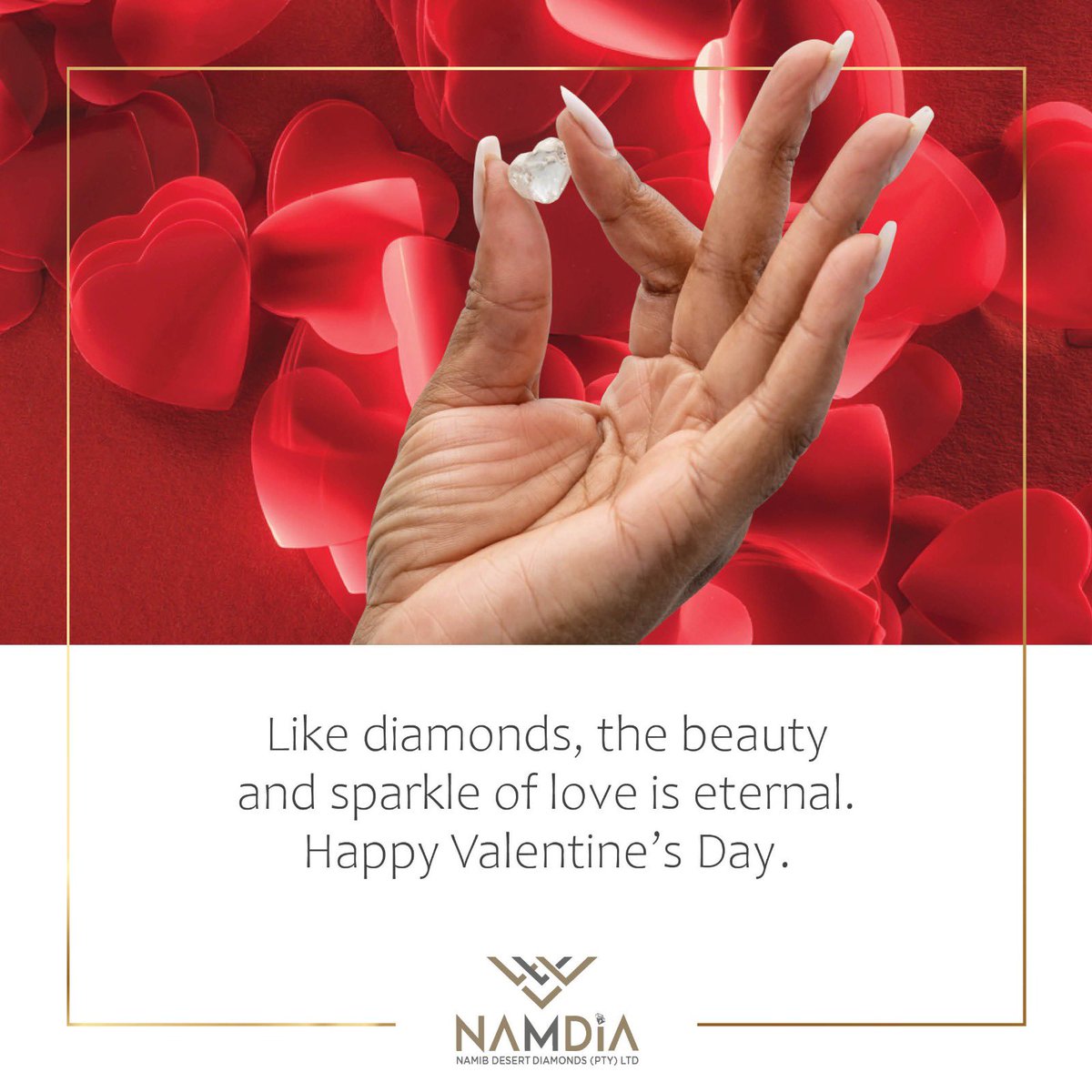 It’s a celebration of LOVE❤️. Happy Valentine’s Day❤️#namdia #roughdiamonds #naturaldiamonds #namibiaqueenofdiamonds #valentinesday