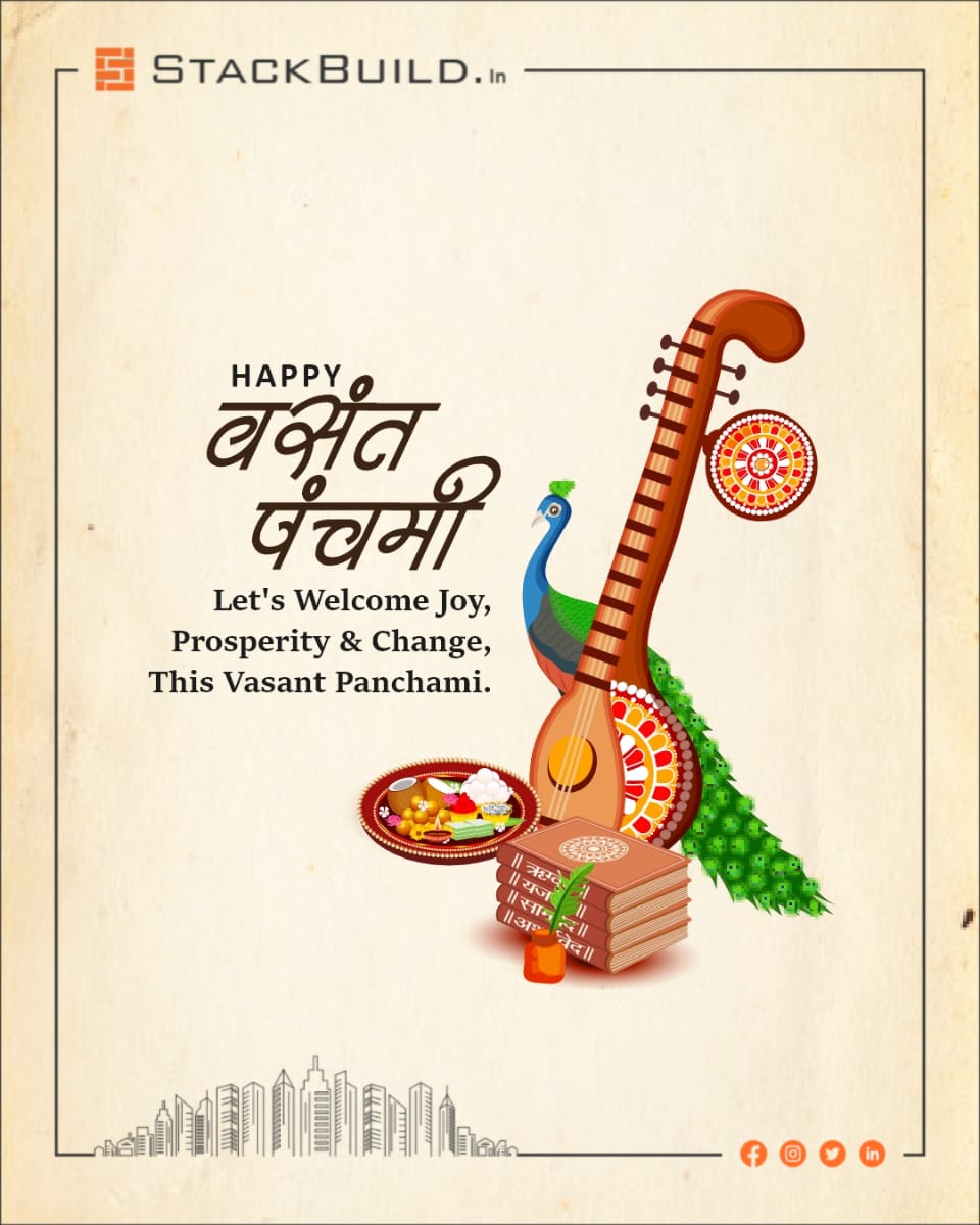 stackbuildindia's tweet image. तू स्वर की दाता है,
तू ही वर्णों की ज्ञाता।
तुझमें ही नवाते शीष,
हे शारदा मैया, दे अपना आशीष।
वसंत पंचमी की हार्दिक शुभकामना। 

#happyvasantpanchami #stackbuild
 #realestate #propertyoftheday #dealoftheday #happy #love #vasantpanchami