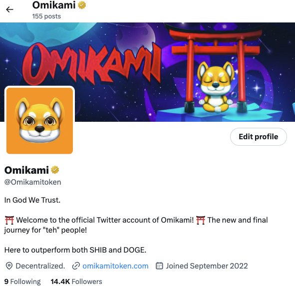 Hey frens,

We're officially an organization now on X, which means we've got official business status on the X platform. This upgrade will bring us a higher level of engagement and make our profile visible to a broader audience on X.

Starting this week, Omikami will begin