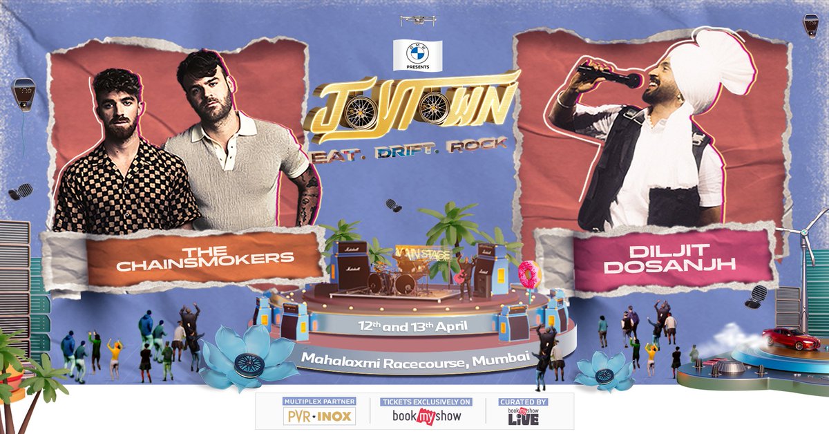 IndiaCarNews's tweet photo. .@bmwindia announces the second edition of #JOYTOWN on 12-13 April 2024 at Mahalaxmi Racecourse, Mumbai
JOYTOWN brings together #BMW, #MINI & #BMWMotorrad to offer one-of-a-kind experience that is a perfect mix of cars & bikes, music, entertainment & gastronomical delights https://t.co/vasbQRMkUI