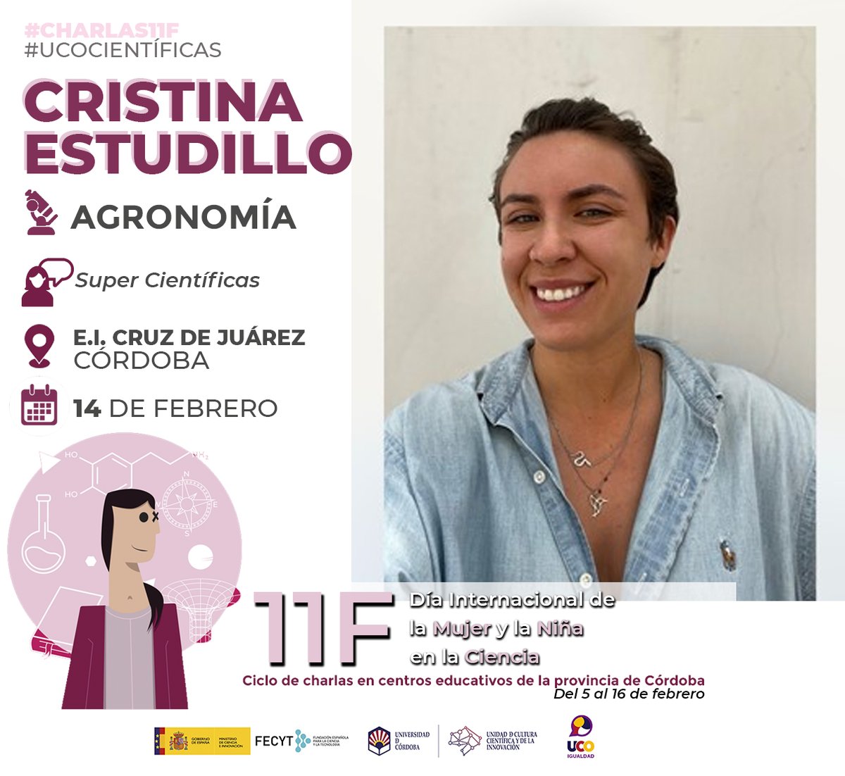 CordobaCiencia's tweet photo. 🚍El viaje de #UCOCientíficas de hoy por la provincia en #Charlas11F👇

👩‍🔬De olivicultura 🫒hablarán las investigadoras de @AgronomiaUCO Mª Isabel Márquez y @CestudilloC en E.I. Cruz de Juárez
👩‍🔬Magdalena Caballero y su amor a las matemáticas en Ies Don Diego De Bernuy (Benamejí) https://t.co/InLDLxDntF