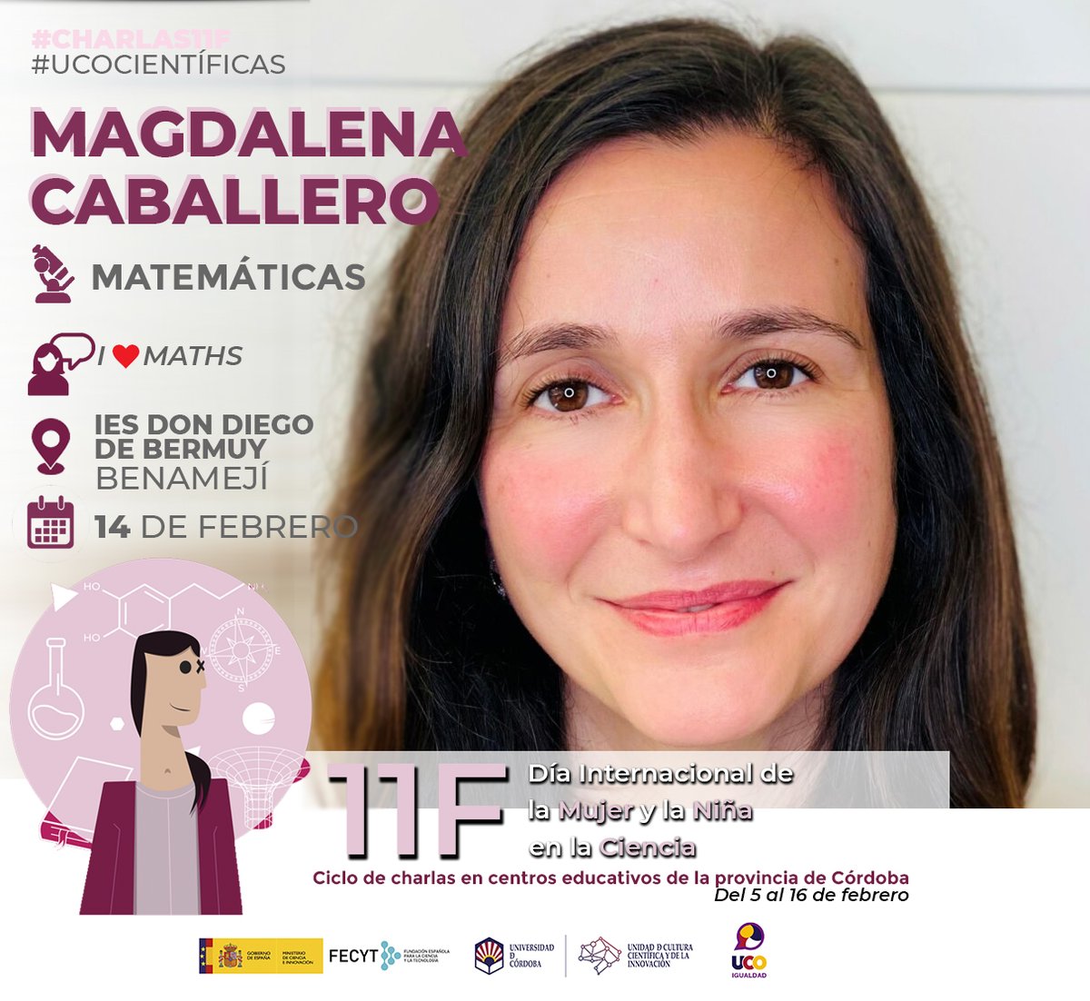 CordobaCiencia's tweet photo. 🚍El viaje de #UCOCientíficas de hoy por la provincia en #Charlas11F👇

👩‍🔬De olivicultura 🫒hablarán las investigadoras de @AgronomiaUCO Mª Isabel Márquez y @CestudilloC en E.I. Cruz de Juárez
👩‍🔬Magdalena Caballero y su amor a las matemáticas en Ies Don Diego De Bernuy (Benamejí) https://t.co/InLDLxDntF