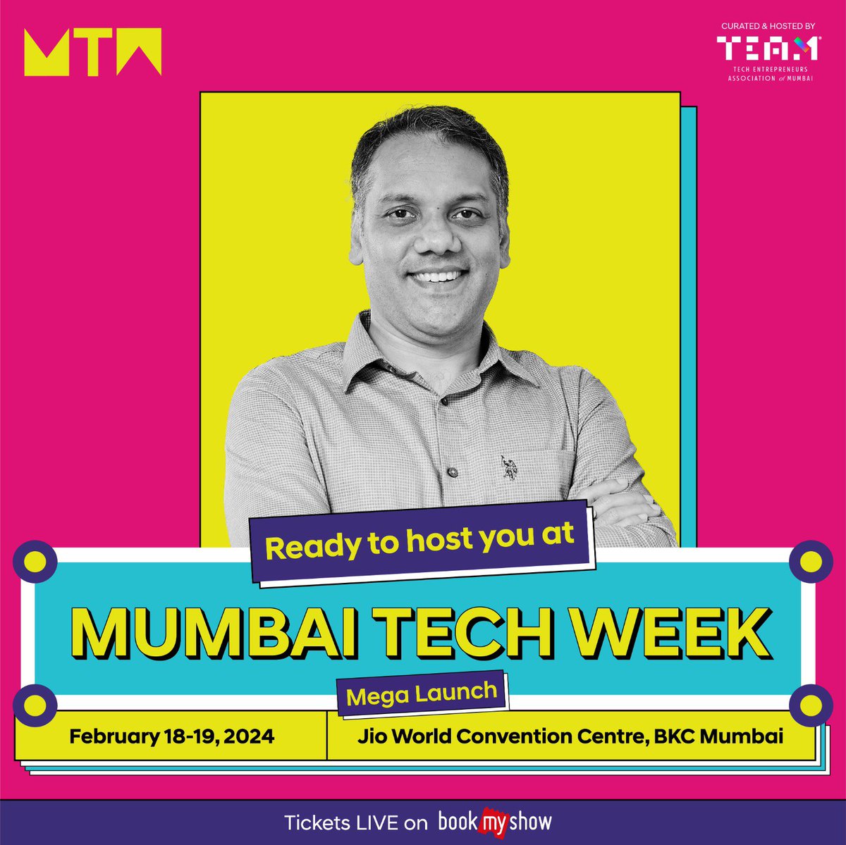 #Aamchi Mumbai’s coolest techfest by TEAM to showcase the best of tech that the city has to offer. Book your tickets now: mumbaitechweek.com See you there! #MaximumCityMaximumTech #MumbaiTechWeek #MTW2024 #TechInMumbai #TEAM