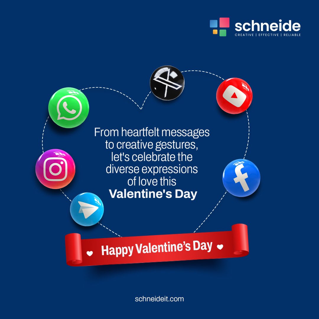 schneideit's tweet photo. Happy Valentine's Day! Today is all about spreading love and positivity. Whether you're sharing heartfelt messages with friends, connecting with loved ones, or simply enjoying the day, we hope it's filled with happiness. 💖 #ValentinesDay #SpreadLove https://t.co/FezVhtzhVK
