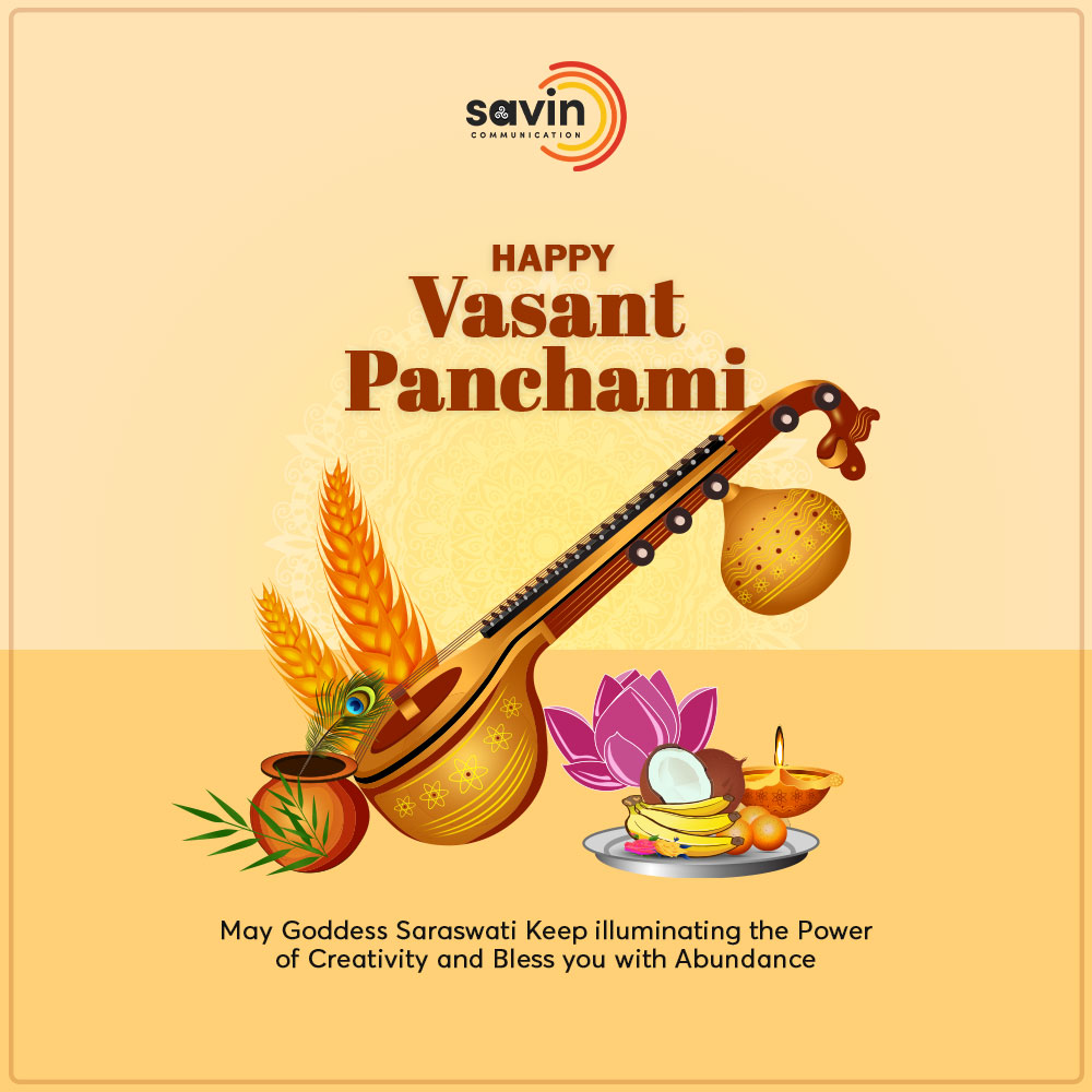 savin_comm's tweet photo. May the blessings of Saraswati, the goddess of knowledge, guide your thoughts and empower your voice โ Happy Vasant Panchami from Savin Communications, where we celebrate the power of impactful storytelling.
#SavinCommunications #Growwithsavin #VasantPanchami2024 https://t.co/uhHRridSjP