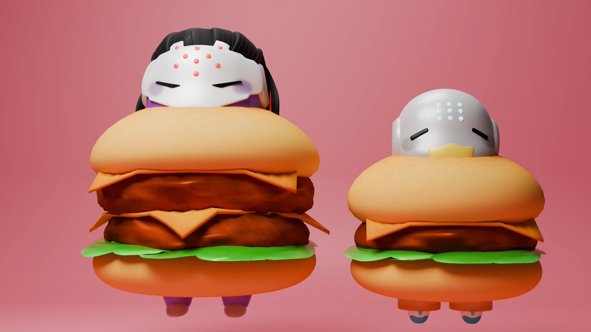 wooongwooong's tweet photo. Ram burger and Zen burger🍔
#Ramattra #Zenyatta #Overwatch #OverwatchFanart https://t.co/jJPWBrehHC