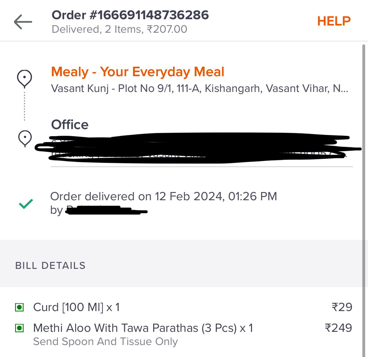 msreshmyraphy's tweet photo. I ordered Methi Aloo Parathas from a restaurant through @Swiggy and they sent me Fish Tikka (to a vegeterian). @SwiggyCares has the audacity to say after multiple calls and messages that the image attached (fish tikka) is not clear. Maybe @Lenskart_com should send glasses #swiggy https://t.co/E0Zw2wUWkY