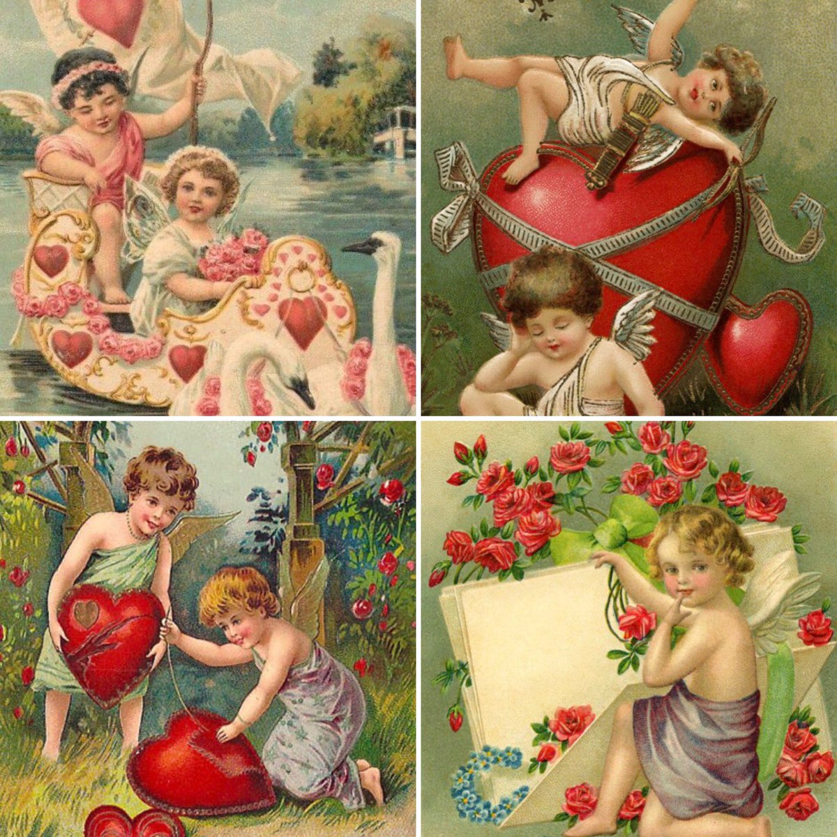 The Victorians loved cherubs, hearts & flowers. They especially loved #ValentinesDay. In 1871 postmen were given a special allowance for refreshments as they delivered 1.2 million #Valentines cards throughout England, #WyrdWednesday #LegendaryWednesday #Victorian