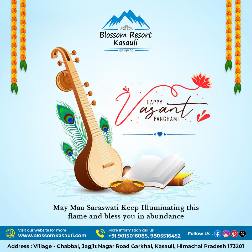 KasauliBlossom's tweet photo. 🌼 Happy Basant Panchami! 🌼
Embrace the vibrant spirit of Basant Panchami with us! 🎉 Let the colors of spring ignite your soul and fill your life with joy. 🌸
#BasantPanchami #SpringFestival #CelebrationTime #FestiveVibes #JoyfulMoments #EmbraceSpring #CultureAndTradition https://t.co/BMBUjEg466