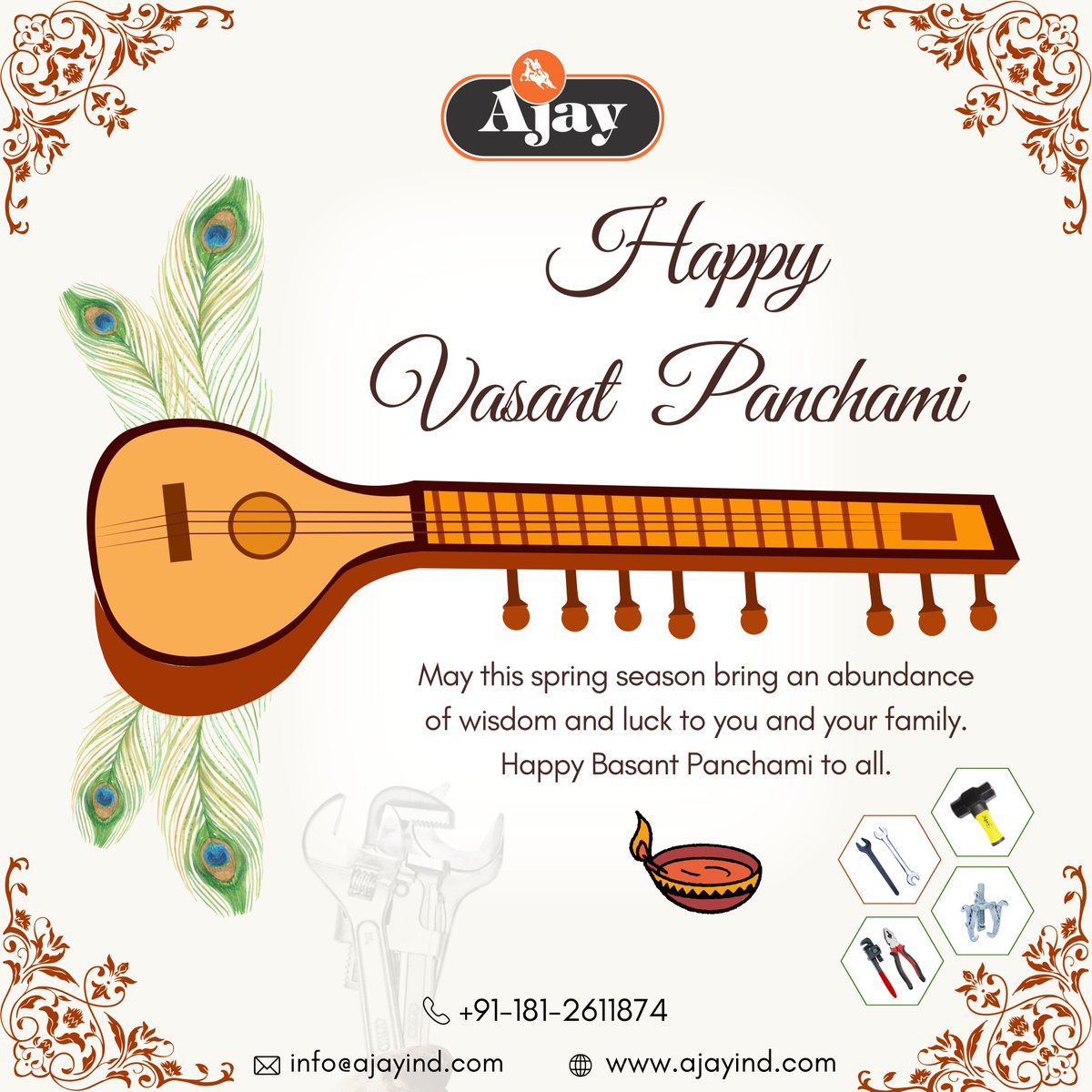 ajayindustries's tweet photo. May this Spring Season bring an abundance of Wisdom and Luck to you and your family. Happy Basant Panchami to all.

#सरस्वतीपूजा #बसंतपंचमी #BasantPanchami2024  #blessings #sarswatipuja https://t.co/coSjAXmS9R