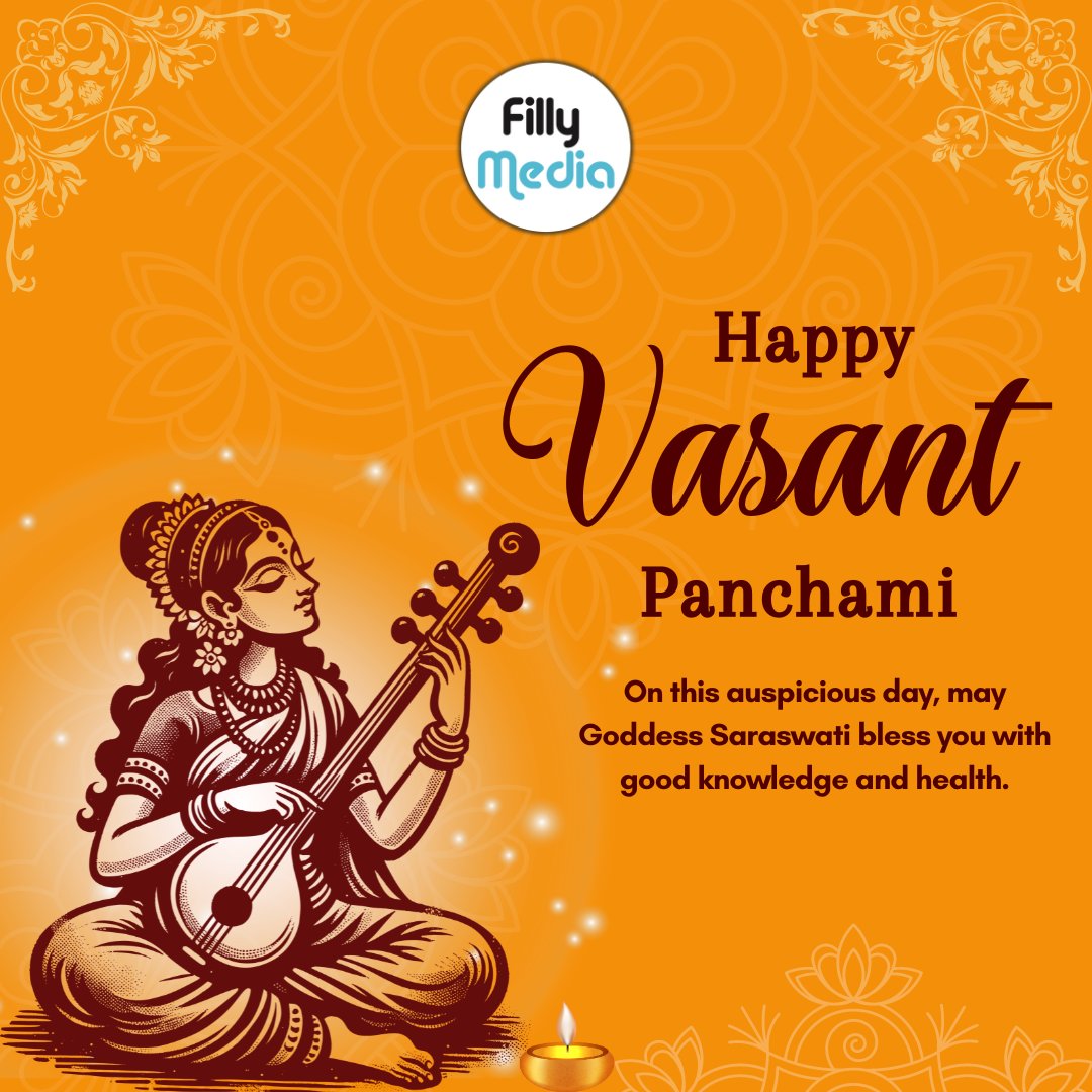 Fillymediacom's tweet photo. May Goddess Saraswati shower you with an endless supply of wisdom! #HappyVasantPanchmi..! 🙏
.
.
.
.
.
.
.
#teamfilly #teamfillymedia #VasantPanchami #SpringFestival #BlessingsOfSaraswati https://t.co/aAcMofpSgK