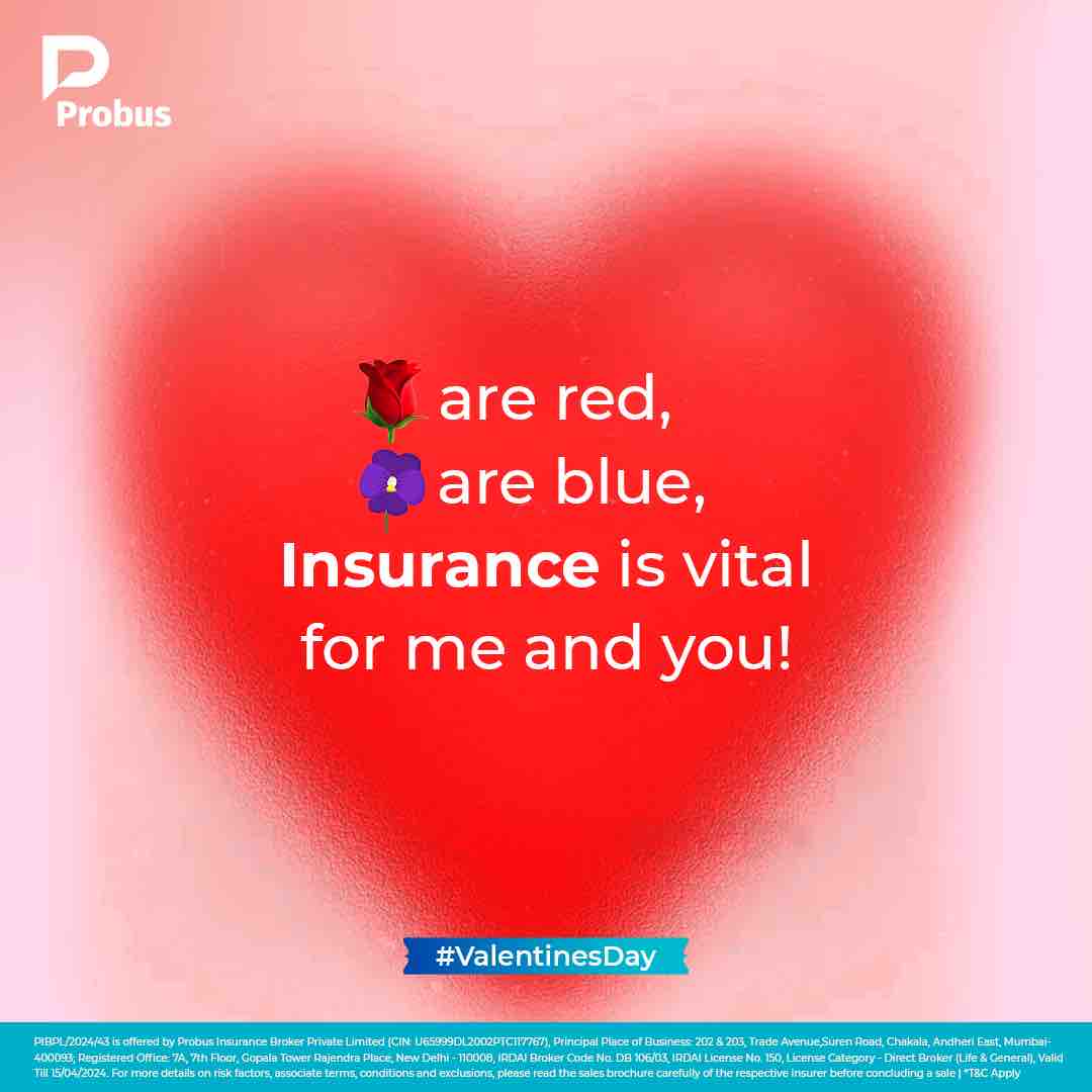 ProbusInsurance's tweet image. Roses are pretty, but insurance helps your finances bloom! 

This is your sign to treat yourself this Valentine’s day, with the best insurance policy! 💌

#LongTermProtection 
#ValentinesWeek
#Insurance
#Finance